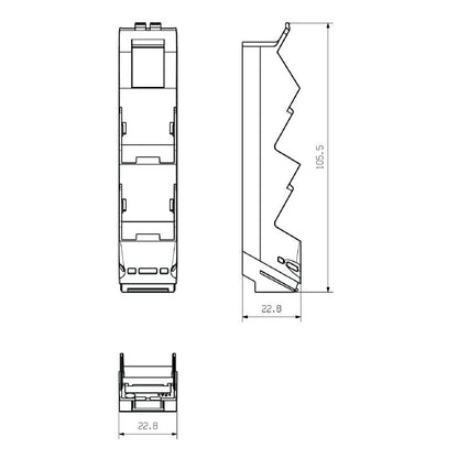 1276590000 - 22.5mm RJ45 Side Element for OMNIMATE Housing  (Pack of 10)