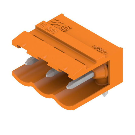 1961760000 - 5mm 3-Pole PCB Male Header Connector, Tinned, Orange  (Pack of 100)