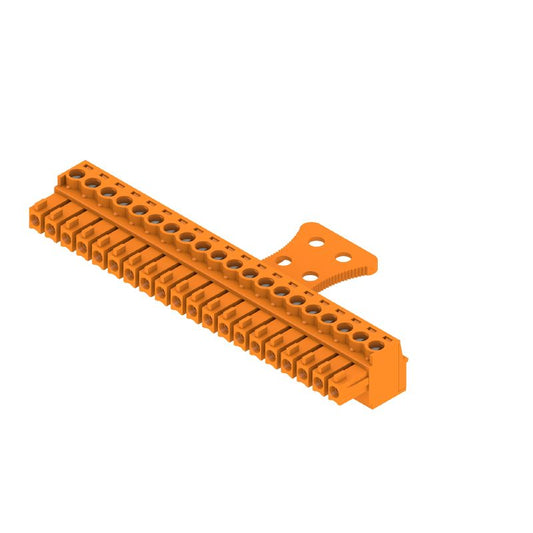 1236470000 - 20-Pole 3.81mm PCB Connector with Clamping Yoke, RoHS Certified  (Pack of 50)