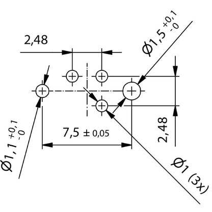 2423850000 - RoHS Certified M8 3-Pole Plug Connector for Reliable Connections  (Pack of 25)