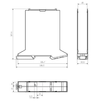 1177010000 - CH20M Modular Housing, 22.5mm Width, Black Finish  (Pack of 10)