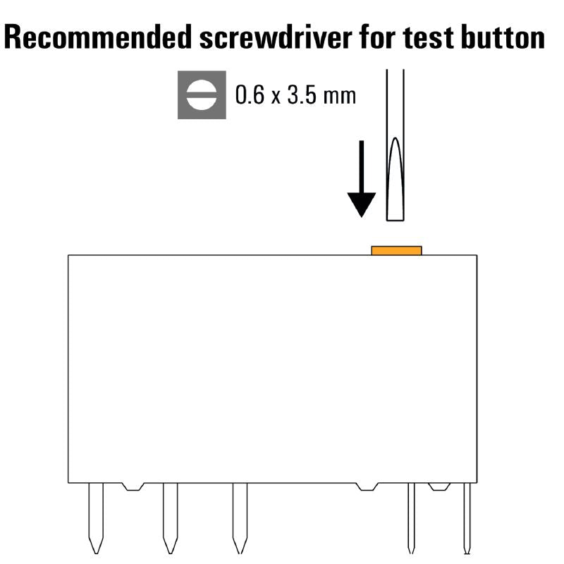 2855850000 - 24V DC Relay Module with Screw Connections and Test Button  (Pack of 10)
