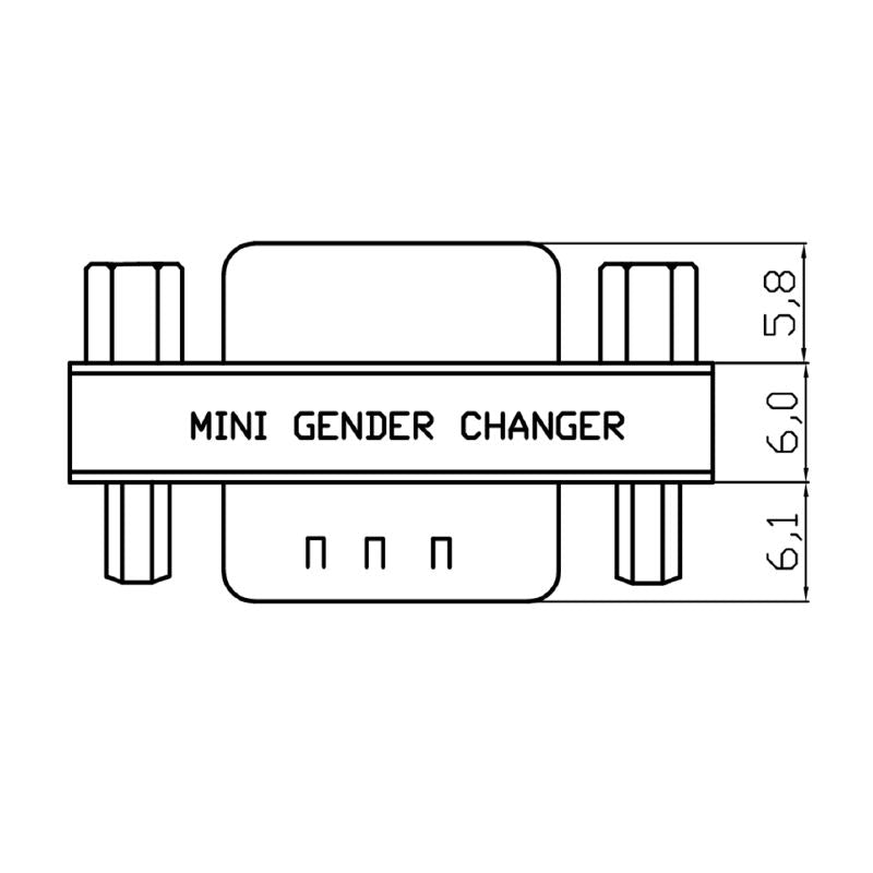 1450850000 - 9-Pole D-Sub Connector, RoHS Certified, Compact 17.9mm Height
