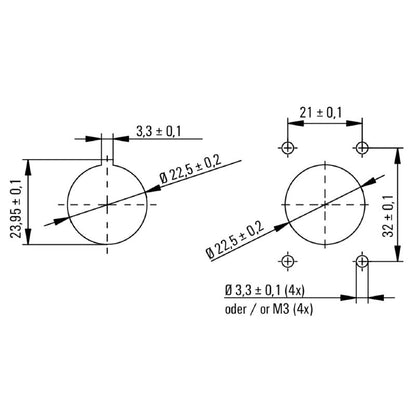 1963490000 - IP67 Flange RJ45 Coupling Cat.6A Connectivity  (Pack of 10)