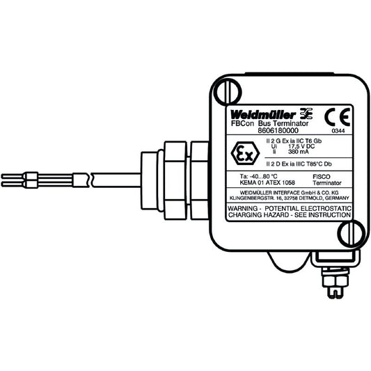 8606180000 - Passive Term Resistor for Fieldbus in Explosive Zones