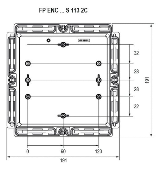 2659730000 - Durable 191mm Polycarbonate Enclosure, IP65 Protection