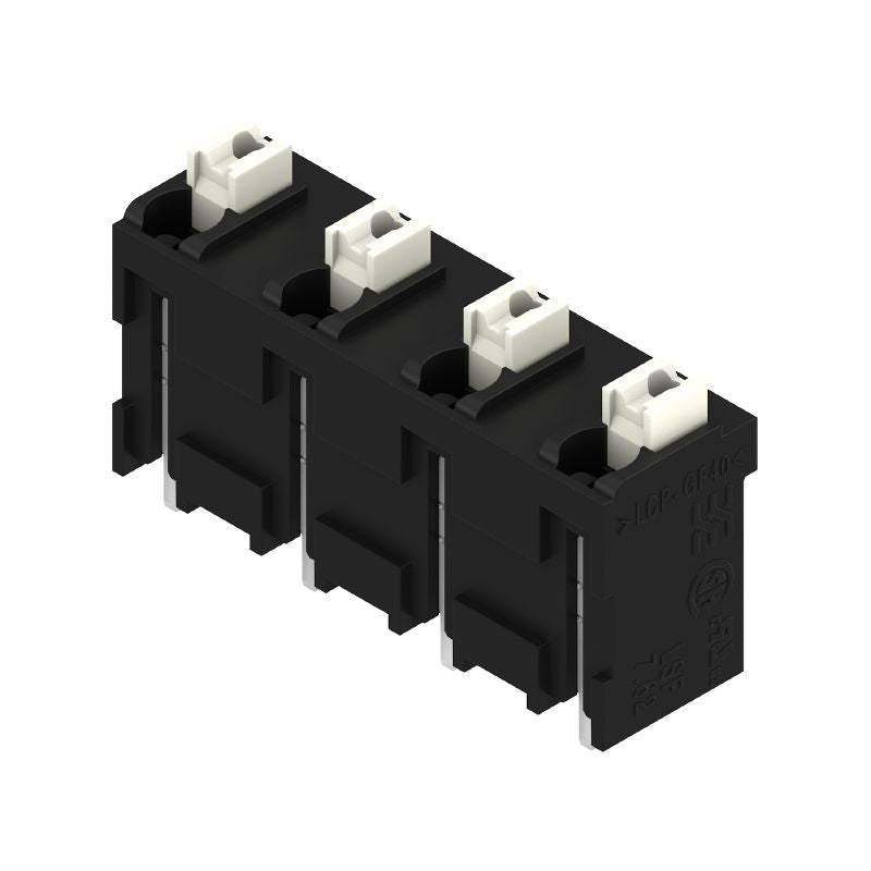 1869840000 - 7.62mm Black PCB Terminal, 4 Poles, 180° Angle  (Pack of 20)