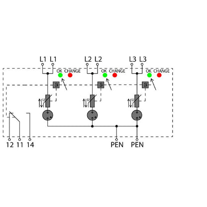 2619170000 - Low Voltage Surge Arrester with Remote Contact and Status Display