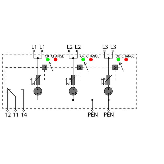 2619170000 - Low Voltage Surge Arrester with Remote Contact and Status Display