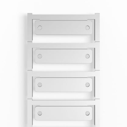 1059990000 - Silver ClipCard 15 x 60 mm Device Markers with Holes  (Pack of 40)