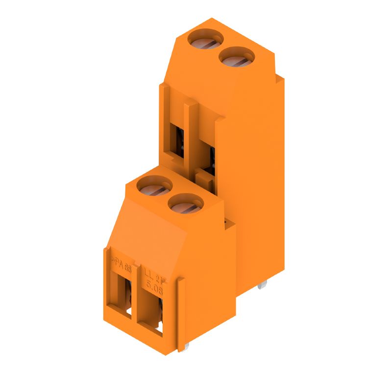 1934290000 - 4-Pole Orange PCB Terminal, 5.08mm Pitch, 90° Angle  (Pack of 50)