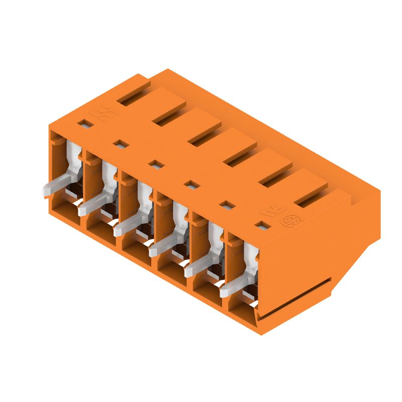 1001870000 - 5.08mm Orange PCB Terminal, 6 Poles, 3.2mm Pins  (Pack of 60)