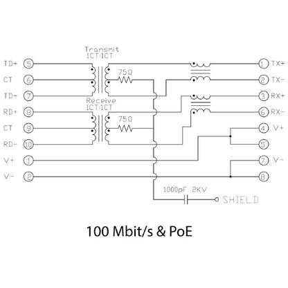 2661700000 - 10-Pole 90° RJ45 Transformer Jack for PCB Assembly  (Pack of 120)