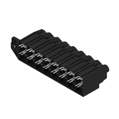 1386820000 - 15mm Pitch PCB Terminal Block with 8 Poles, Black Solder Pins  (Pack of 8)