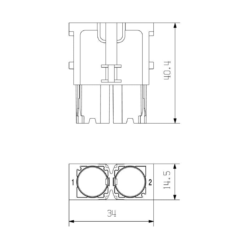2667180000 - Polycarbonate Data Module with Female Crimp Connections
