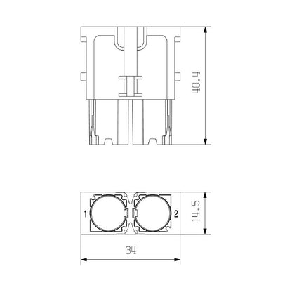 2667180000 - Polycarbonate Data Module with Female Crimp Connections