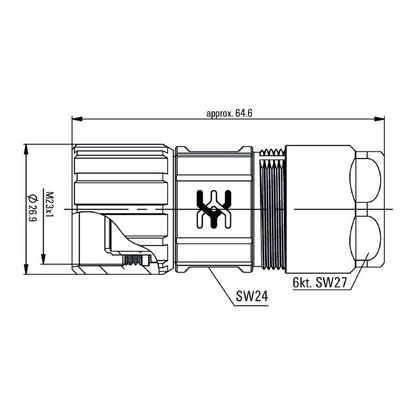 2009390000 - ROHS Approved Plug-in Connector for Cables 3mm to 7mm