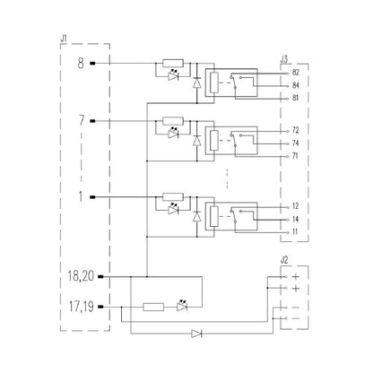 1456540000 - 24V Relay Module with 5 Million Switch Cycles, Screw Connections