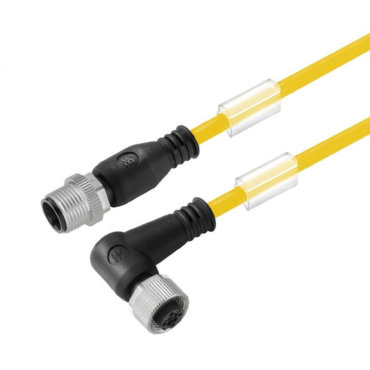 1093070200 - 2m M12 4-Pole Connecting Cable with Angled Connector