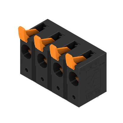 2492020000 - 15mm Black PCB Terminal, 4 Poles, 90° Connection, Push-in  (Pack of 25)