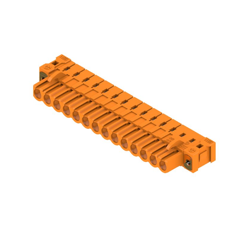 1843870000 - 5.08mm 14-Pole Female Header Connector, Orange Flange  (Pack of 18)