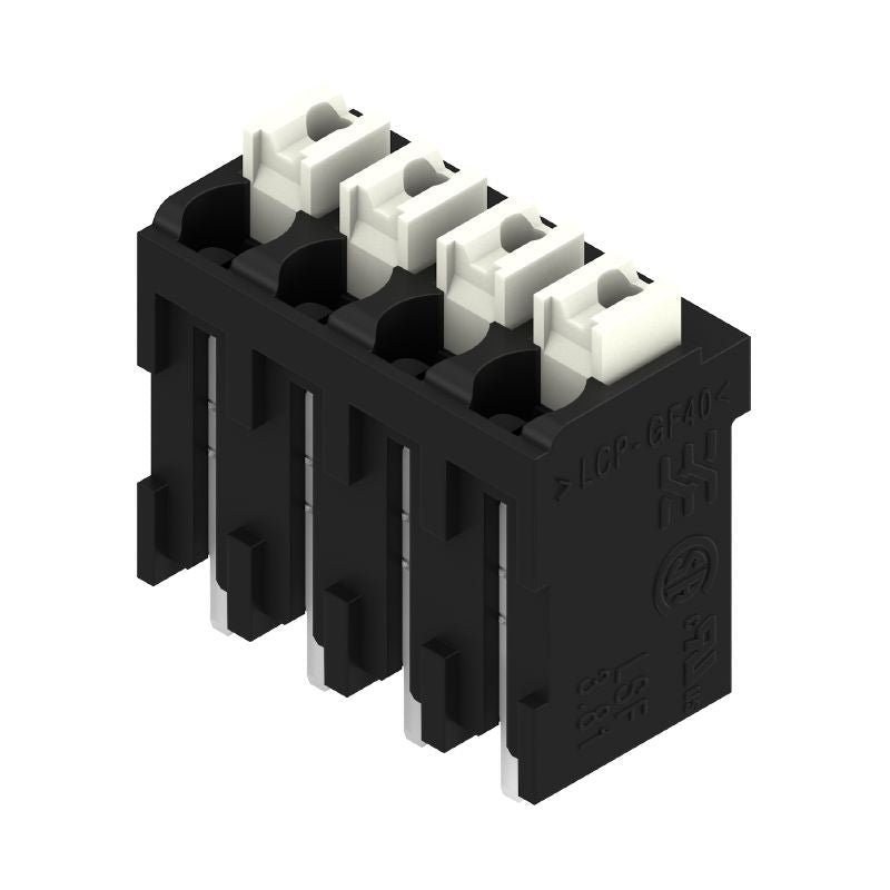 1875340000 - 3.81mm 4-Pole Black PCB Terminal with PUSH IN Connection  (Pack of 175)