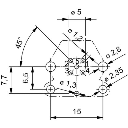2422820000 - M12 4-Pole PCB Connector with Nickel Plating  (Pack of 10)