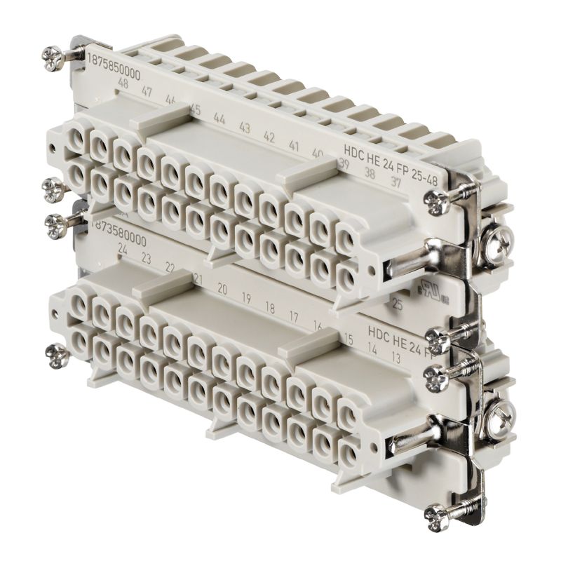 1875850000 - 24-Pole HDC Insert, 500V, 16A Push-In Connection