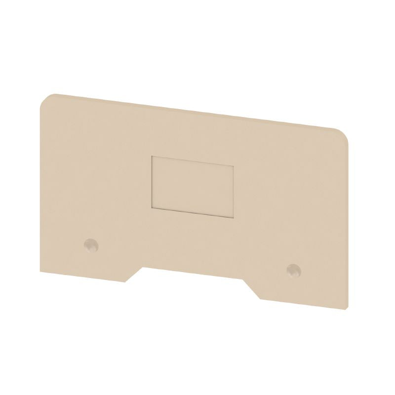 0447260000 - Beige End Plate for Terminals, 52mm Height, Snap-On Design  (Pack of 10)