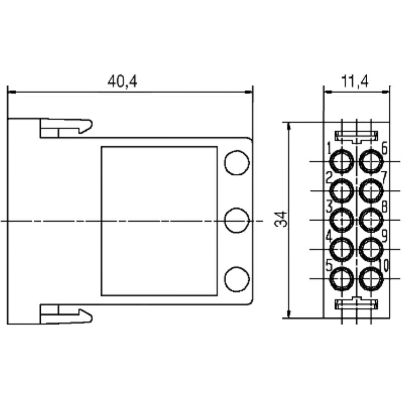 1758410000 - Heavy-Duty 10-Pole Connector Insert for Robust Applications  (Pack of 10)