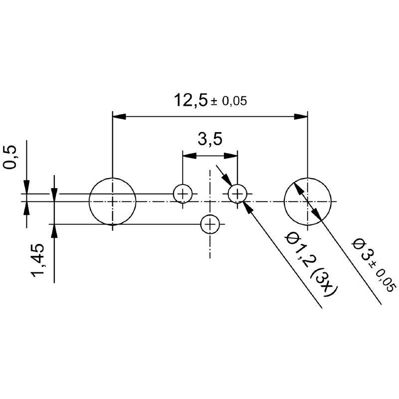 2424250000 - M8 IP67 Connector with M12 Thread and 3 Poles  (Pack of 10)