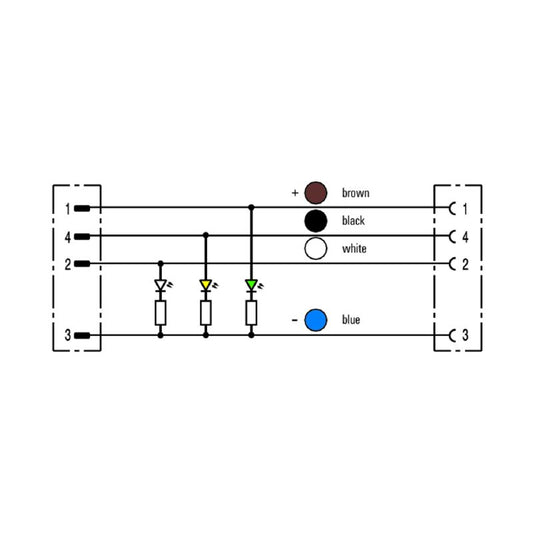 1020931000 - 10m M12 4-Pole Connecting Line with 90-Degree Angle Connector
