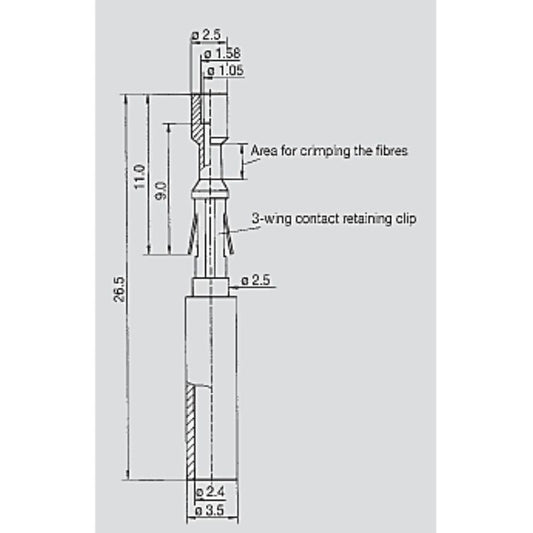 1773640000 - 1.6mm Crimp Heavy-Duty Connectors with Silver Finish  (Pack of 10)