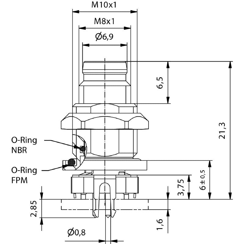 2423610000 - M8 4-Pole PCB Plug-in Connector with RoHS Compliance  (Pack of 25)