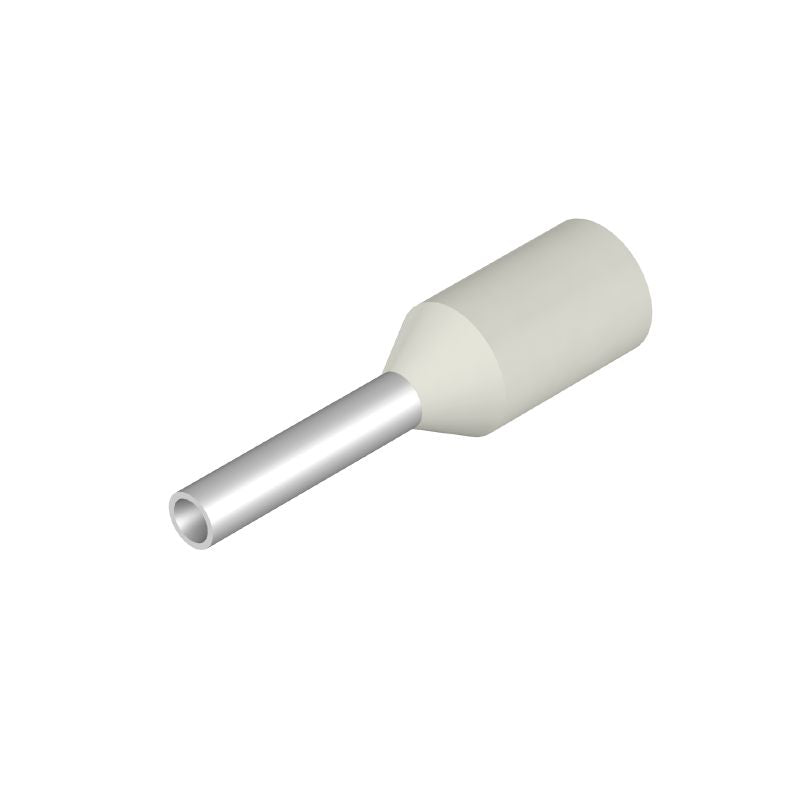 9019000000 - White 2.6mm Ferrule for 0.5mm² Wires, 12mm Long  (Pack of 500)
