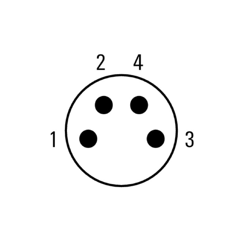1160930400 - 4m M8 Connecting Cable with Shielded 4-Pole Design
