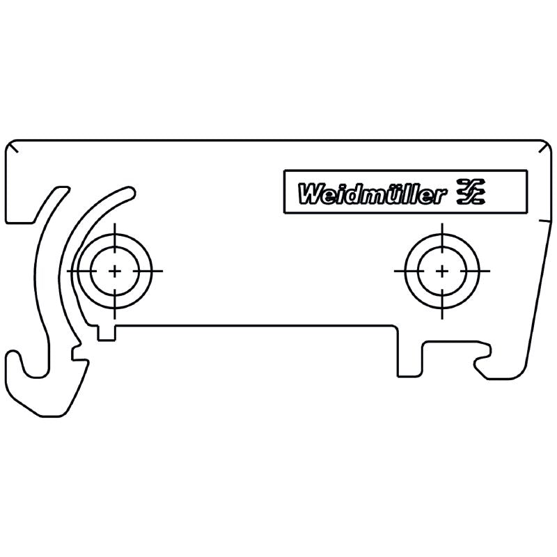 1011600000 - Orange 8mm DIN End Plate, 45mm High, PA 66  (Pack of 20)