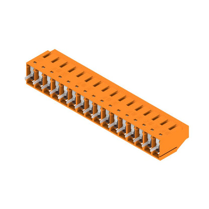 1001820000 - 5mm PCB Terminal, 16 Poles, 90° Orientation, Orange   (Pack of 18)