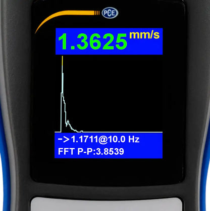 PCE-VM 20 - Compact Vibration Meter with FFT Analysis and LiPo Battery