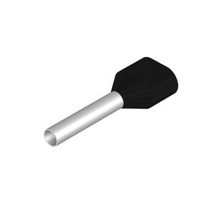 9037480000 - 20mm Black Twin Wire-End Ferrule, 1.5mm² AWG 16  (Pack of 500)