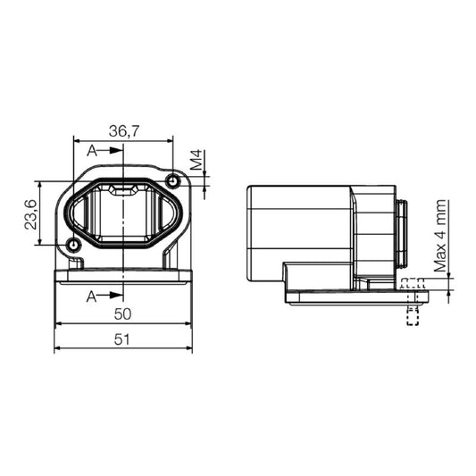 1081490000 - IP66/IP68 HDC Enclosure with Bulkhead Housing