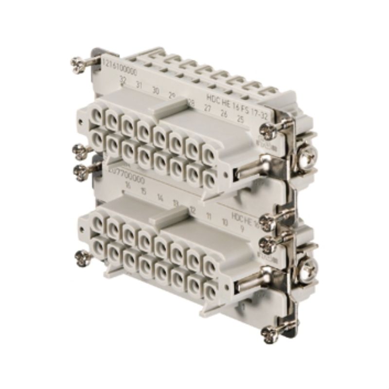 1216100000 - Durable 16A Female Insert, 500V, RoHS Compliant, Copper Alloy