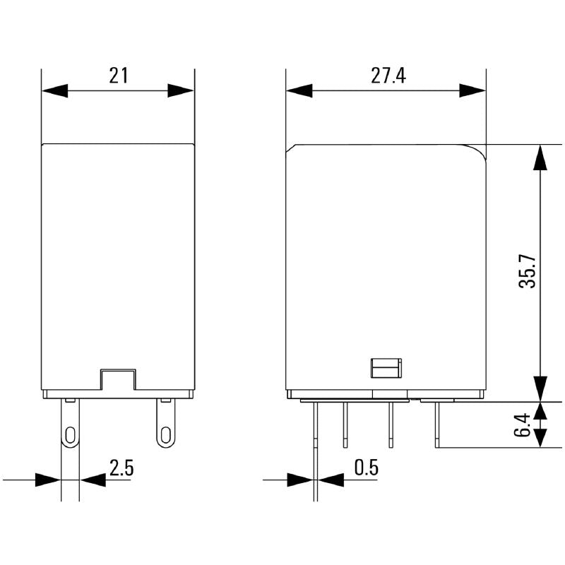 7760056053 - 110V DC Relay with 2 Gold-Plated Contacts  (Pack of 20)