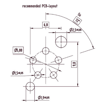 2530820000 - M12 L-Coded Connector, 5 Pole, IP67, 63V, 16A  (Pack of 60)