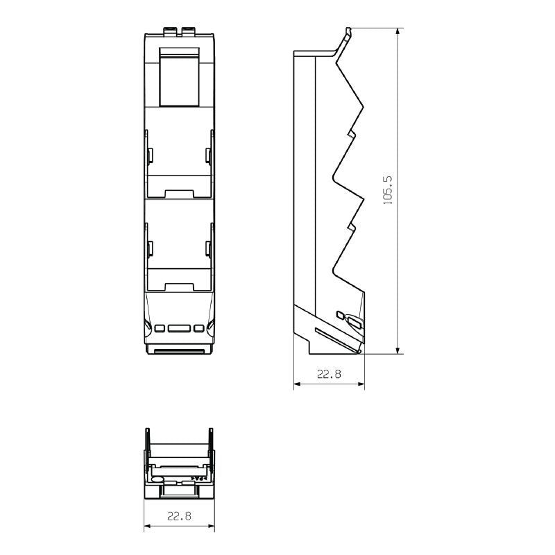1472820000 - Agate Grey RJ45 Housing, 22.5mm Wide, RoHS Compliant  (Pack of 10)