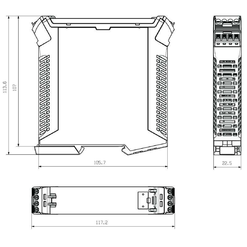 1519300000 - Black OMNIMATE CH20M Housing Kit, 22.5mm Wide