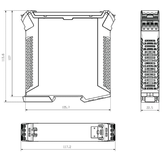 1519300000 - Black OMNIMATE CH20M Housing Kit, 22.5mm Wide