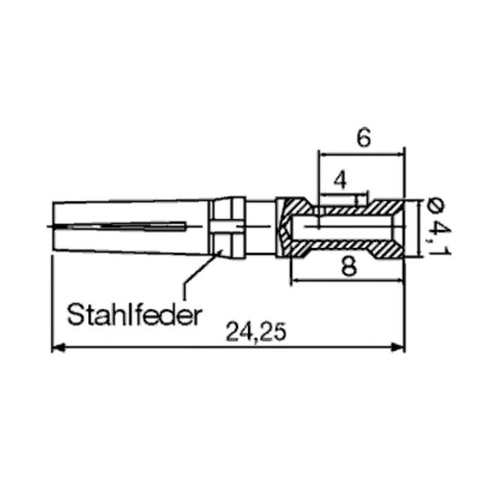 1682410000 - 4.1mm Female Connector with Crimp Contact - Heavy-Duty Design  (Pack of 100)