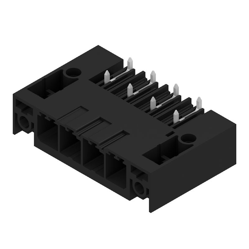 2499960000 - 7.62mm 4-Pole Black PCB Male Header Connector with Screw Flange  (Pack of 36)