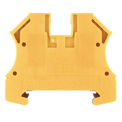 1010200000 - WPE 6 Terminal Block, 6 mm², Green-Yellow, 800V Rated  (Pack of 50)